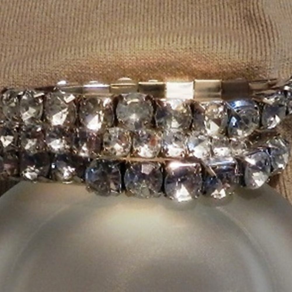 3 Clear Crystal Bling Glam Stretch Brace…